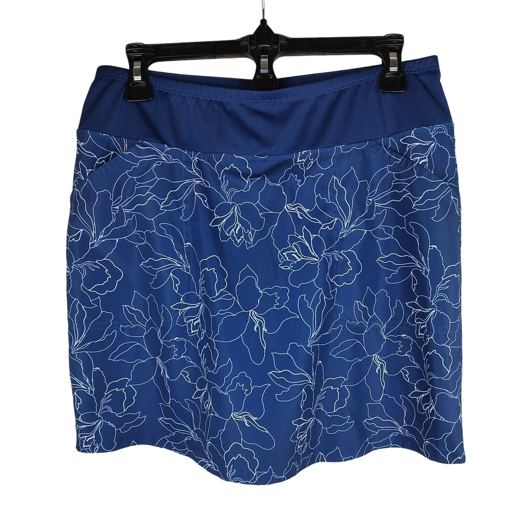 Cypress Club Womens Blue Floral Active Skort Golf Tennis Skirt Size Medium